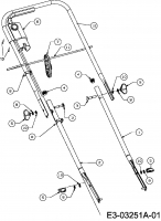 Ersatzteile Bolens Elektromäher BL 1033 EP Typ: 18C-M4D-684  (2007) Holm, Schalter