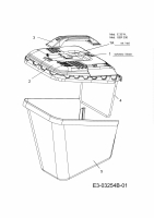 Ersatzteile MTD Elektro Rasenmäher ohne Antrieb E 33 W Typ: 18D-M4D-678  (2010) Grasfangsack 