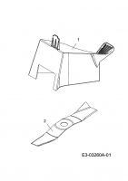 Ersatzteile Bolens Elektromäher BL 1033 EP Typ: 18C-M4D-684  (2007) Messer, Mulchstopfen