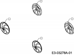 Ersatzteile Mac Allister Elektromäher 1440 E Typ: 18D-N4S-668  (2009) Radkappen
