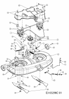 Ersatzteile Massey Ferguson Rasentraktoren MF 38-15 SH Typ: 13BV795F695  (2010) Mähwerk F (38/96cm)