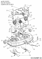 Ersatzteile Massey Ferguson Rasentraktoren MF 38-13 ST Typ: 13HY77GF695  (2014) Mähwerk F (38/96cm)
