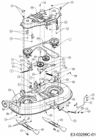 Ersatzteile Kts Rasentraktoren Rasentrac 107 H/200 Typ: 13AT793G677 (2010) Mähwerk G (42"/107cm)