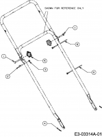 Ersatzteile MTD Benzin Rasenmäher mit Antrieb SP 53 GHWO Typ: 12A-56MF600  (2007) Holmbefestigung 