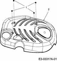 Ersatzteile MTD Benzin Rasenmäher mit Antrieb SP 53 GHWO Typ: 12A-56MF600  (2007) Motorhaube M1 
