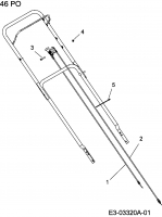 Ersatzteile MTD Benzin Rasenmäher ohne Antrieb 46 PO Typ: 11B-J1MD600  (2007) Bowdenzüge 