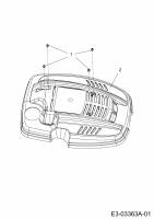 Ersatzteile WOLF-Garten Benzin Rasenmäher mit Antrieb Select 4200 A Typ: 12A-LOJD650  (2014) Motorhaube M3 