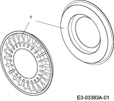 Ersatzteile MTD Benzin Rasenmäher ohne Antrieb P 53 MHW Typ: 11A-548R615  (2009) Radkappen 