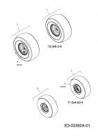 Ersatzteile Yard-Man Rasentraktoren DX 70 Typ: 13C-334-643 (2007) Räder