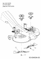 Ersatzteile Gartenland Rasentraktoren GL 15.5/92 H Typ: 13HM99GE640  (2015) Messer bis 14.01.2015