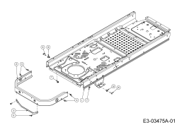 Cub Cadet Ersatzteile Zero Turn RZT S 42 17ADCBDS603  (2015) Rahmen, Stoßstange hinten