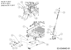 Cub Cadet Ersatzteile Zero Turn Z-Force S 60 17BSDGHD010  (2018) Mähwerksaushebung 1 bis 25.11.2017