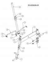 Ersatzteile MTD Rasentraktor Minirider 60 E Typ: 13A3054-600  (2008) Lenkung 