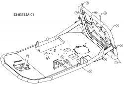 Ersatzteile MTD Rasentraktor Minirider 60 E Typ: 13A3054-600  (2008) Rahmen 