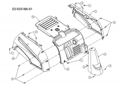 Ersatzteile MTD Rasentraktor Minirider 60 E Typ: 13A3054-600  (2008) Verkleidung 