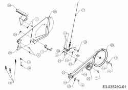 Ersatzteile MTD Motorhacke T/450 Typ: 21AB454B678  (2019) Bowdenzug, Keilriemenantrieb 