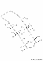 Ersatzteile WOLF-Garten Benzin Rasenmäher mit Antrieb A 4600 ATHW Typ: 12A-TSSC650  (2020) Holm 