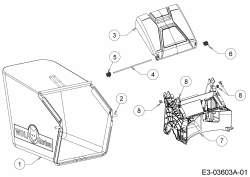 Ersatzteile WOLF-Garten Benzin Rasenmäher mit Antrieb Select 4200 A Typ: 12A-LOJD650  (2014) Grasfangsack 