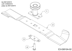 Cub Cadet Ersatzteile Motormäher mit Antrieb CC 46 SPOE V 12ACTQS7603  (2016) Messer, Messeraufnahme bis 09/12/2015
