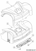 Ersatzteile WOLF-Garten Benzin Rasenmäher mit Antrieb A 420 AHW Typ: 12A-LV5N650  (2015) Abdeckung Vorderachse 