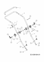 Ersatzteile WOLF-Garten Benzin Rasenmäher mit Antrieb Ambition 420 AHW Typ: 12A-LV5N650  (2014) Holm 