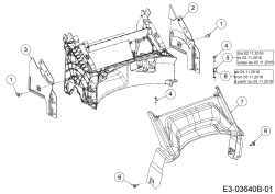 Cub Cadet Ersatzteile Motormäher mit Antrieb LM1 AR42 12A-LQSJ603  (2017) Abdeckung hinten