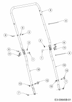 Ersatzteile MTD Benzin Rasenmäher ohne Antrieb P 46 B Typ: 11A-TABG600  (2019) Holm 