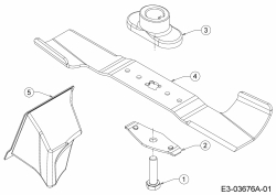 Ersatzteile WOLF-Garten Benzin Rasenmäher ohne Antrieb Ambition 460 HW Typ: 11A-TV5M650  (2014) Messer, Messeraufnahme, Mulchstopfen 