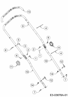 Ersatzteile Mr.Gardener Motormäher mit Antrieb HW 46 BA Typ: 12A-TN5E629  (2014) Holm