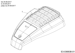 Cub Cadet Ersatzteile Laubsauger mit Häckselfunktion CSV 050 24B-05MP710  (2017) Motorhaube bis 24.08.2017