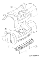 Cub Cadet Ersatzteile Motormäher mit Antrieb CC 53 SPB V HW 12ABPV5L603  (2015) Abdeckung Vorderachse