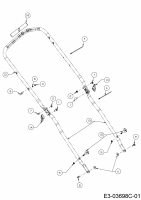 Cub Cadet Ersatzteile Motormäher mit Antrieb LM1 CR53 12A-PQSC603  (2018) Holm