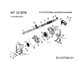 Ersatzteile MTD Laubbläser Laubsauger MT 32 BPB Typ: 41AR4BPG678  (2008) Grundgerät 