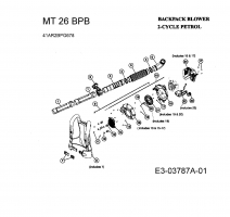 Ersatzteile MTD Laubbläser Laubsauger MT 26 BPB Typ: 41AR2BPG678  (2008) Grundgerät 