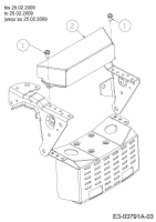 Ersatzteile Gutbrod Rasentraktoren JLX 96 SH Typ: 13AT79GF690 (2009) Hitzeschild bis 25.02.2009