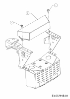 Ersatzteile MTD Rasentraktor 25/105 H Typ: 13CI513N686  (2009) Hitzeschutz 