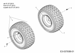 Ersatzteile MTD Rasentraktor Optima LF 130 Typ: 13TH76KF678  (2014) Räder hinten 20x8 ab 01.07.2013 