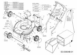 Ersatzteile MTD Benzin Rasenmäher ohne Antrieb 395 PO Typ: 11ABB1M8600  (2009) Grundgerät 
