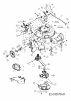 Ersatzteile Yard-Man Motormäher mit Antrieb YM 7019 SPBE Typ: 12AJ186L643  (2009) Getriebe, Schnitthöhenverstellung, Variator