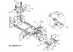 Ersatzteile Massey Ferguson Rasentraktoren MF 36-15 RA Typ: 13AV785E695  (2008) Rahmen