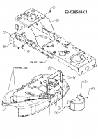 Ersatzteile Variolux Rasentraktoren V-RTS 130/96 T Typ: 13BH76TF620  (2011) Abdeckungen Mähwerk F (38/96cm)