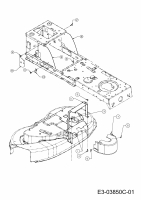 Ersatzteile MTD Rasentraktor LF 155 Typ: 13CM763F600  (2012) Abdeckungen Mähwerk F (38/96cm) 