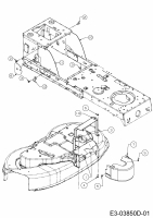 Ersatzteile MTD Rasentraktor DL 96 T Typ: 13H2765F677  (2015) Abdeckungen Mähwerk F (38/96cm) 