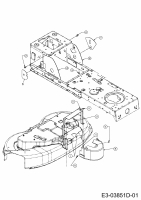 Ersatzteile MTD Rasentraktor Smart RF 125 H Typ: 13HH795F676  (2014) Abdeckungen Mähwerk F (38/96cm) 