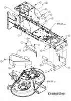 Ersatzteile MTD Rasentraktor P 155 AME Typ: 13AM783E678  (2008) Abdeckung Mähwerk 