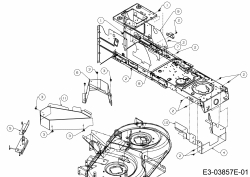 Ersatzteile MTD Rasentraktor Smart RN 145 Typ: 13A876KN600 (2021) Keilriemenschutz Mähwerk N (40/105cm) 