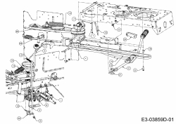 Ersatzteile MTD Rasentraktor Gold 125/76 Typ: 13AH761C615  (2012) Fahrantrieb, Pedale 