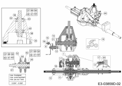 Ersatzteile Black-Line Rasentraktoren BL 155/92 T Typ: 13AM768E683  (2012) Getriebe