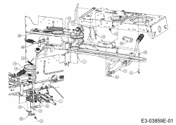 Ersatzteile WOLF-Garten Rasentraktor Select 105.155 T Typ: 13HM77RN650  (2014) Fahrantrieb, Pedale 