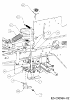 Ersatzteile MTD Rasentraktor 115/92 B Typ: 13IH761E600  (2019) Schalthebel 